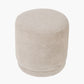 Sassari Taupe Teddy Fabric Cylinder Pouffe