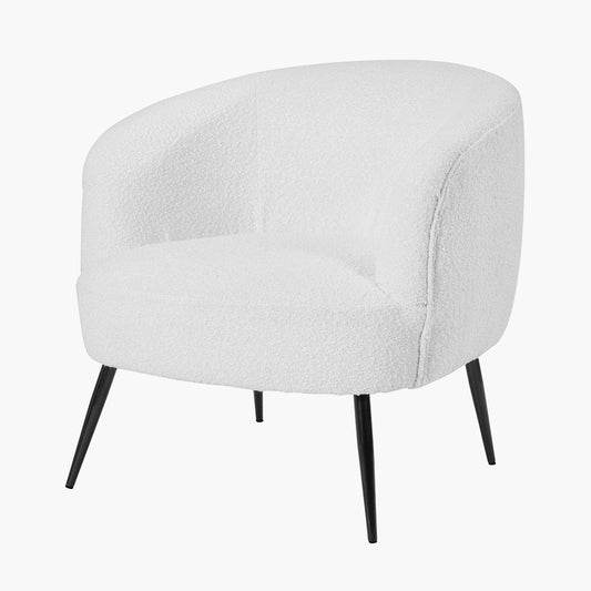 Siena Boucl�� Fabric and Black Metal Tub