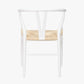 Quinn White Beech Wood and Natural Paper Rope Dining Chair