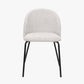 Turi Pebble Linen Mix and Black Metal Dining Chair