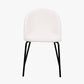 Turi Bouclé Fabric and Black Metal Dining Chair