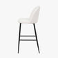 Turi Boucl�� Fabric and Black Metal Bar Stool