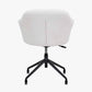 Rosolini Boucl�� Fabric and Black Metal Swivel Rise and Fall Chair