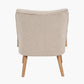 Sennori Taupe Teddy Fabric and Rubber Wood Occasional Chair