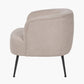 Aviana Natural Chenille and Black Metal Chair