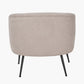 Aviana Natural Chenille and Black Metal Chair