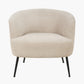Aviana Taupe Teddy and Black Metal Chair