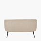 Aviana Taupe Teddy and Black Metal Sofa