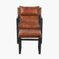Nico Vintage Brown Leather Chair and Footstool