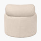 Assisi Taupe Teddy Fabric Modern Occasional Chair