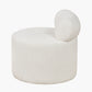 Assisi White Boucle Fabric Modern Occasional Chair