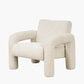 Ravello White Textured Fabric Armed Chair
