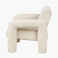 Ravello White Textured Fabric Armed Chair