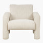 Ravello White Textured Fabric Armed Chair