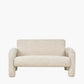 Ravello White Textured Fabric Armed Sofa