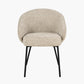 Kelsby Mocha Textured Marl Chenille and Black Metal Tub Dining Chair