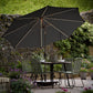 Glow Defender 3m Round Anthracite Centre Pole Parasol