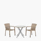 Tobs Outdoor Grey Synthetic Rattan Stackable Bistro Set
