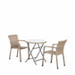 Tobs Outdoor Grey Synthetic Rattan Stackable Bistro Set