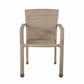 Tobs Outdoor Grey Synthetic Rattan Stackable Bistro Set