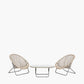 Tobs Outdoor Grey Foldable Loungers Set with Oval Table