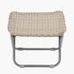 Tobs Outdoor Grey Synthetic Rattan Folding Footstool