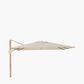 Challenger Teak T2 2.6 x 3.5m Rectangular Premium Champagne Free Arm Parasol