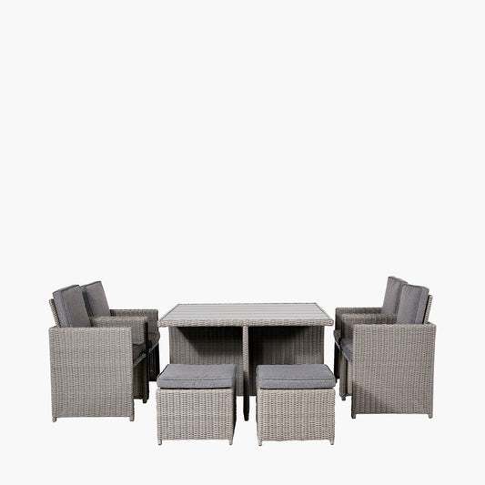 Bermuda Slate Grey Outdoor Cube Set with Ceramic Top