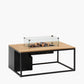 Cosiloft 120 Black and Teak Fire Pit Table