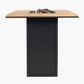 Cosiloft 100 Black and Teak Fire Pit Bar Table