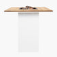 Cosiloft 100 White and Teak Fire Pit Bar Table