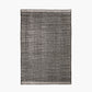 Indoor Outdoor Graphite and White Basket Weave Design Rug