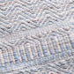 Indoor Outdoor Aqua Blue and White Inca Design Rug