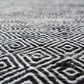 Indoor Outdoor Black and White Inca Design Rug