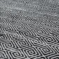 Indoor Outdoor Black and White Inca Design Rug
