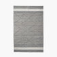 Indoor Outdoor Grey and White Plaited Stripe Design Rug