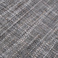Indoor Outdoor Steel Grey and White Stripe Design Rug