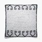 Indoor Outdoor White and Black Greek Key Design Scatter Cushion