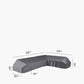 Platform Aerocover Left Hand 350x275x90xH30/45/70cm high