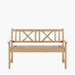 Cambridge Light Teak Outdoor 3 Seater Acacia Wood Bench