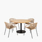 Dakota Natural Wheat Outdoor 4 Seater Dining Set