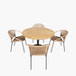Dakota Natural Wheat Outdoor 4 Seater Dining Set