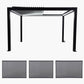 Abierto Full Electric 3m x 4m inc LED complete with 2 x 3m and 1 x 4m Manual Blinds