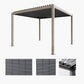 Pavillo Teak 3.5m x 3.5m Pergola, Pavillo Louvre Front/Back Panel Long, Pavillo Louvre Side Panel Short, Pavillo LED plus Delivery and Installation
