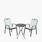 Savoy Bistro Set with Sage Green Striped/Plain Cushions