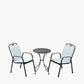 Savoy Bistro Set with Sage Green Striped/Plain Cushions