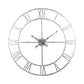 Large Silver Foil Skeleton Wall Clock