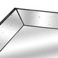 Astor Distressed Mirrored Square Tray W/Wooden Detailing Lge