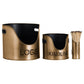Bronze Finish Logs And Kindling Buckets & Matchstick Holder