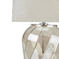 Ambassador Metallic Glass Lamp With Velvet Shade